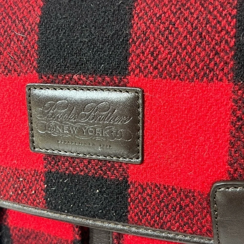 Brooks Brothers x Woolrich Made in USA Tartan Plaid Wool Messenger Bag Flagship